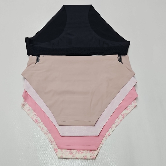 Lucky Brand Woman Floral Hipsters Set - Pink and Black - Picture 6 of 10